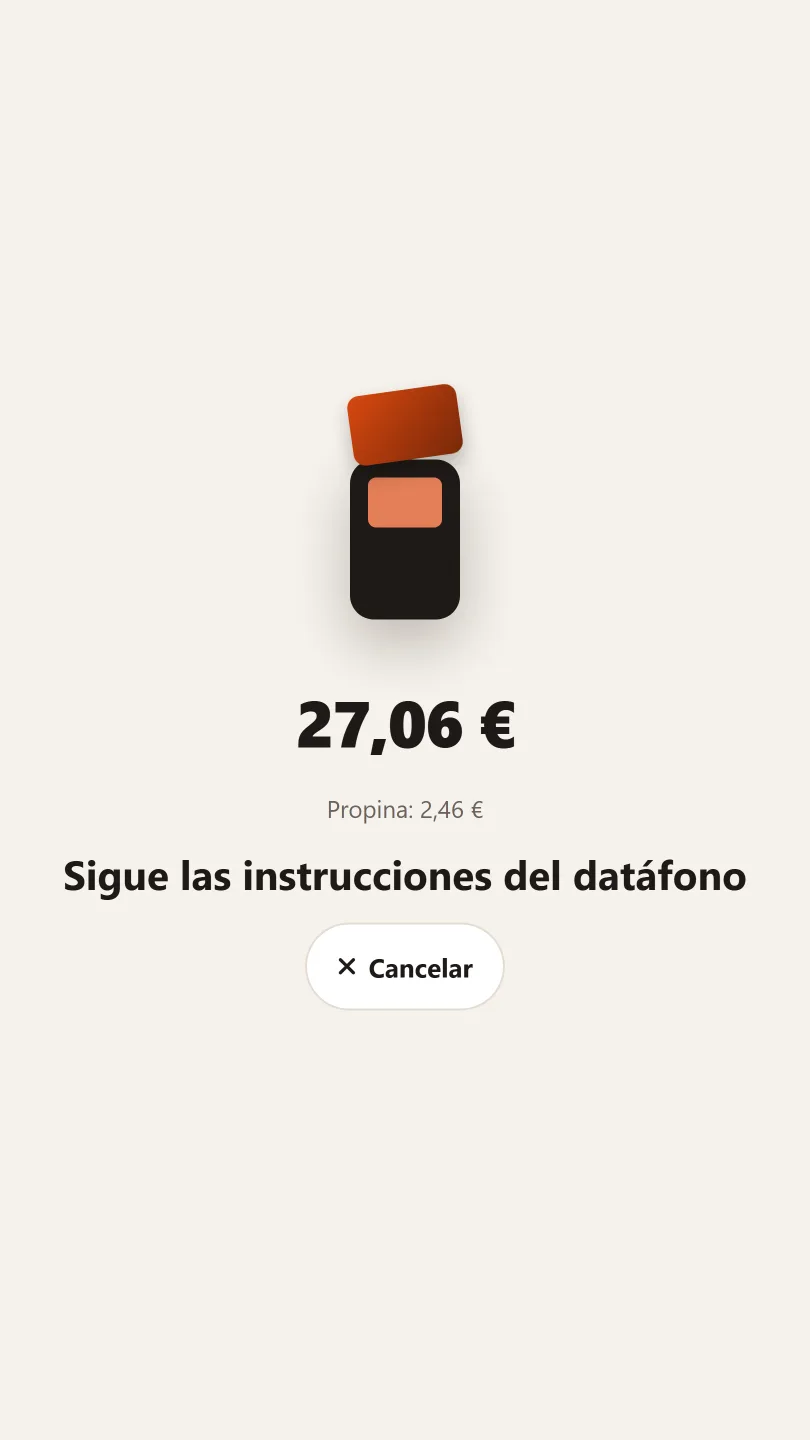 Paga en el datáfono